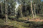 Ivan Shishkin Bach im Birkenwald Germany oil painting artist